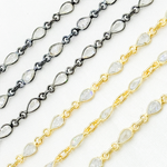 Load image into Gallery viewer, Cubic Zirconia Pear Shape Connected Chain