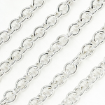 Load image into Gallery viewer, Sterling Silver Smooth Oval Hollow Cable Chain