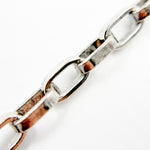 Load image into Gallery viewer, Oxidized Sterling Silver Flat Oval Link Chain