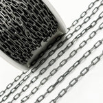 Load image into Gallery viewer, Oxidized 925 Sterling Silver Smooth Paperclip Chain