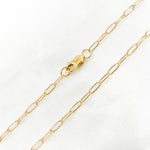 Load image into Gallery viewer, 14K Gold-Filled Smooth Paperclip Finished Necklace
