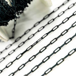 Load image into Gallery viewer, Sterling Silver Black Rhodium Matte Paperclip Chain