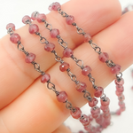 Load image into Gallery viewer, Garnet Oxidized Wire Chain