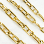 Load image into Gallery viewer, Gold Plated 925 Sterling Silver Hollow Marina Link Chain