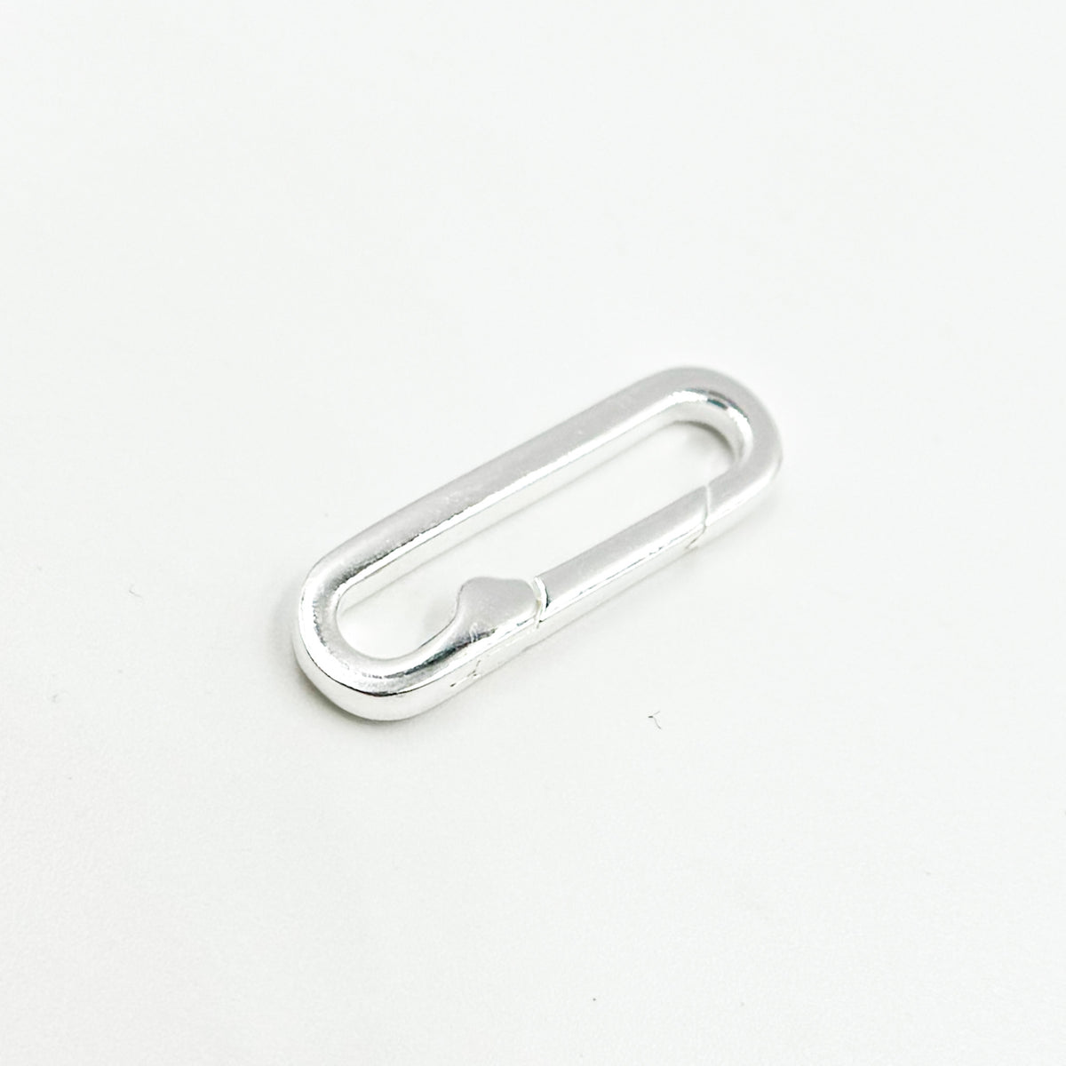 20MM White Sterling Silver Oval Clasp