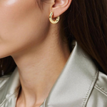 Load image into Gallery viewer, 15850000047. 14K Solid Gold Chunky Hollow Hoop Earrings