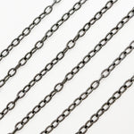 Load image into Gallery viewer, Black Rhodium Sterling Silver Twisted Oval Link Chain