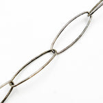 Load image into Gallery viewer, Oxidized Sterling Silver Smooth Marquis Shape Link Chain