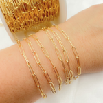 Load image into Gallery viewer, Yellow Gold Filled Smooth Paperclip Link Chain