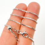 Load image into Gallery viewer, Sterling Silver Box Necklace