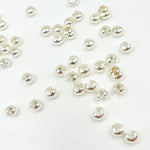 Load image into Gallery viewer, 5004840CC. White Sterling Silver Crimp Cover. Size: 4mm. Sold by Package of 50 or 100 Pcs.