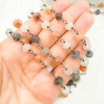 Load image into Gallery viewer, Multi Moonstone Oxidized Chain