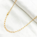 Load image into Gallery viewer, 14K Gold-Filled Smooth Paperclip Finished Necklace