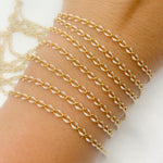 Load image into Gallery viewer, Sterling Silver Gold Plated White Enamel Cable Link Chain