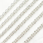 Load image into Gallery viewer, 925 Sterling Silver Textured Rolo Chain