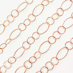 Load image into Gallery viewer, Rose Gold Plated Silver Long and Short Link Chain