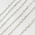 Load image into Gallery viewer, Sterling Silver Diamond Cut Marina Chain