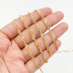 Load image into Gallery viewer, V318GF. 14K Gold Filled Twisted Singapore Unfinished Chain