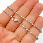 Load image into Gallery viewer, Sterling Silver Ball and Cube Necklace