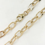 Load image into Gallery viewer, 14K Solid Hollow Gold Flat Oval Link Bracelet