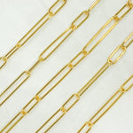 Load image into Gallery viewer, Gold Plated 925 Sterling Silver Smooth Paperclip Link Chain.