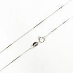 Load image into Gallery viewer, 040VEDWG18K. 18K Solid White Gold Box Chain