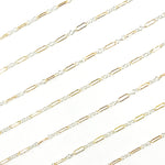Load image into Gallery viewer, XM1003TT. 14k Gold Filled 1 Long & 3 Sterling Silver Short Link Chain