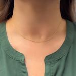 Load image into Gallery viewer, 14K Solid Yellow Gold Cable Necklace