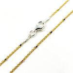 Load image into Gallery viewer, Gold Plated Sterling Silver Chain with Silver Cubes
