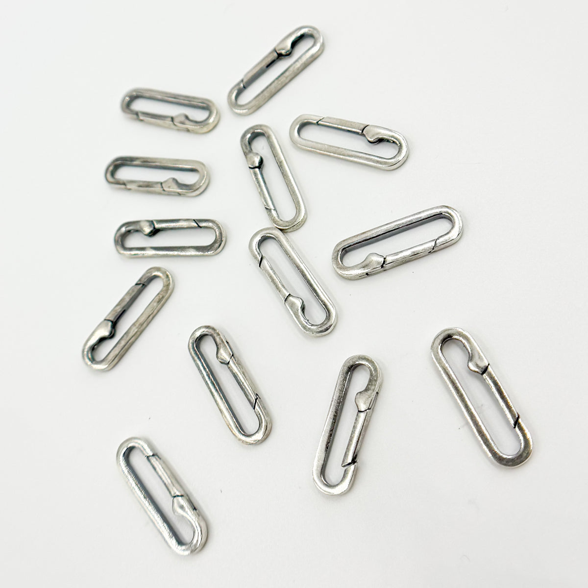 20MM Oxidized Sterling Silver Oval Clasp