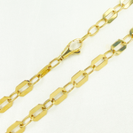 Load image into Gallery viewer, 14k Solid Yellow Gold Mirror Flat Octagon Link Chain