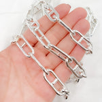 Load image into Gallery viewer, Sterling Silver Hollow Marina Link Chain
