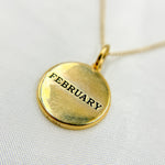Load image into Gallery viewer, 14k Solid Gold Medallion Flower-Month Necklace