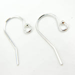 Load image into Gallery viewer, White Sterling Silver Ball End Ear Wire