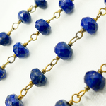 Load image into Gallery viewer, Lapis Lazuli Gold Plated Wire Chain