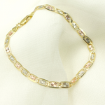 Load image into Gallery viewer, 14K Solid Gold Tri-Color Marina Bracelet