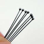 Load image into Gallery viewer, Gauge Black Rhodium Sterling Silver Ball 1.5 Inch Headpin