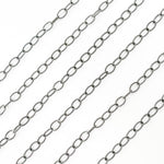 Load image into Gallery viewer, Black Rhodium Sterling Silver Twisted Cable Chain