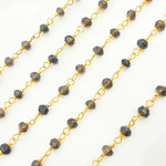 Load image into Gallery viewer, Smoky Quartz Organic Shape Wire Chain