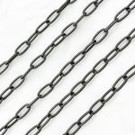 Load image into Gallery viewer, Black Rhodium Matt Sterling Silver Oval Link Chain