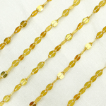 Load image into Gallery viewer, Gold Plated 925 Sterling Silver Flat Marina Link Chain.