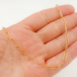 Load image into Gallery viewer, 14K Solid Gold Hammered Paperclip Chain