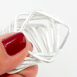 Load image into Gallery viewer, White Sterling Silver Brushed Square Connector
