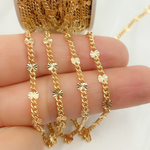 Load image into Gallery viewer, 14k Yellow Gold Filled Curb and Diamond Cut Marina Link Chain