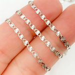 Load image into Gallery viewer, 925 Sterling Silver Diamond Cut Mariner Link Chain.