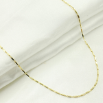 Load image into Gallery viewer, 14k Solid Yellow Gold Bars Link Chain