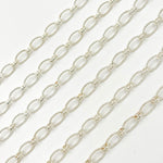 Load image into Gallery viewer, Sterling Silver Twisted Oval and Round Link Chain