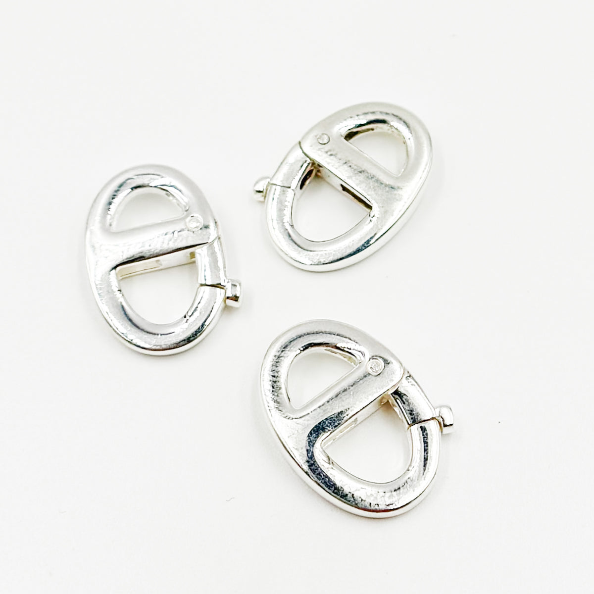 17MM White Sterling Silver Marina Clasp