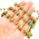 Load image into Gallery viewer, Copper Turquoise Gold Plated Wire Chain