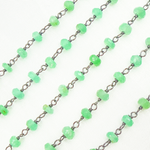 Load image into Gallery viewer, Chrysoprase Oxidized Wire Chain.